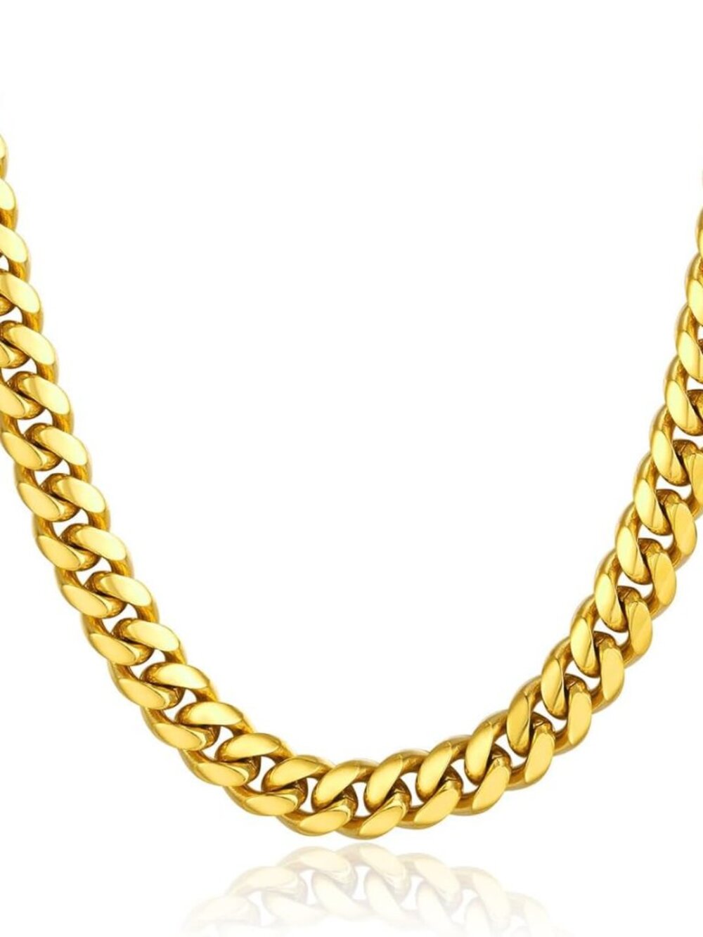 Stainless Steel Cuban Link Chains for Men, 4.8/6/10/14mm Width Cuban Chain Neckl